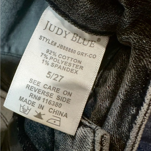 Judy Blue Dark Gray Flare Jeans - Picture 4 of 5